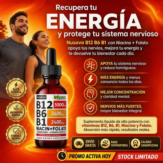 VITAMINA B12, B6 Y B1 EN GOTAS